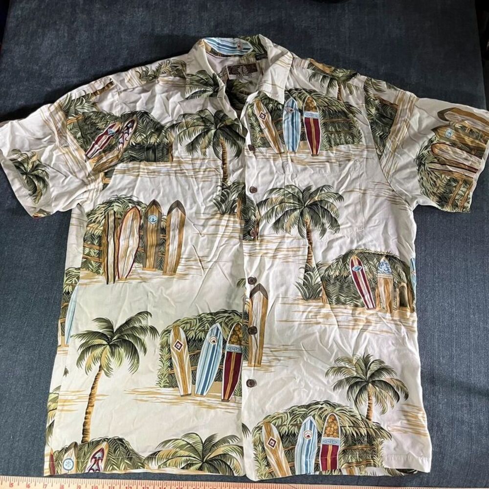 Kalaheo Hawaiian Shirt Mens Sz Medium Short Sleeve Button Up